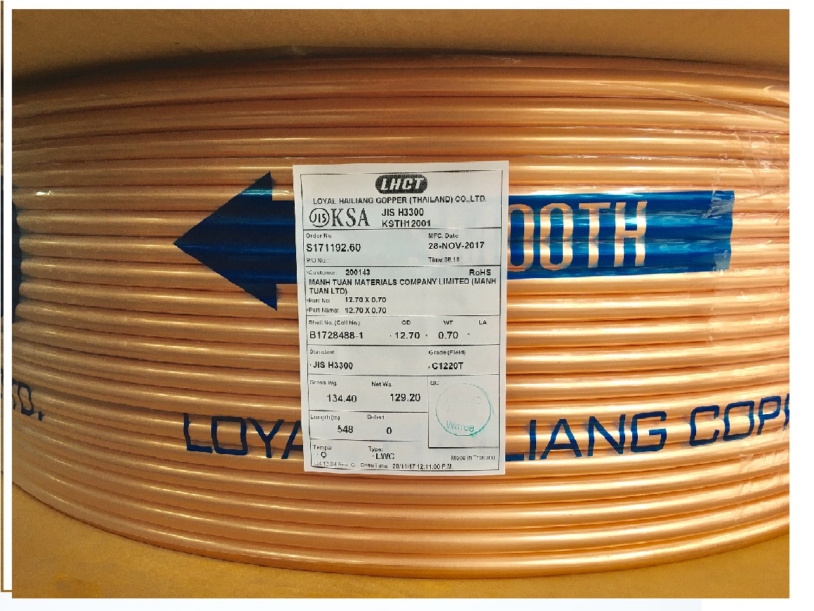 Ống đồng Thái Lan LHCT dạng bành